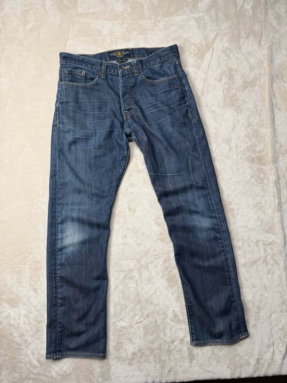 Lucky Brand 121 Heritage Slim Jeans Size 31x30 Blue Denim Button Fly
